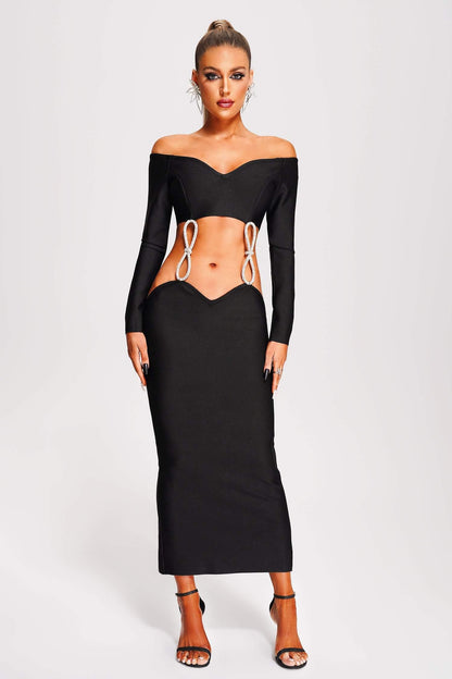 Yvonne Diamonate Maxi Bandage Dress