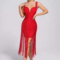 Cersih Tassel Midi Bandage Dress