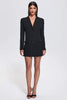 Yette Diamonate Backless Blazer Dress